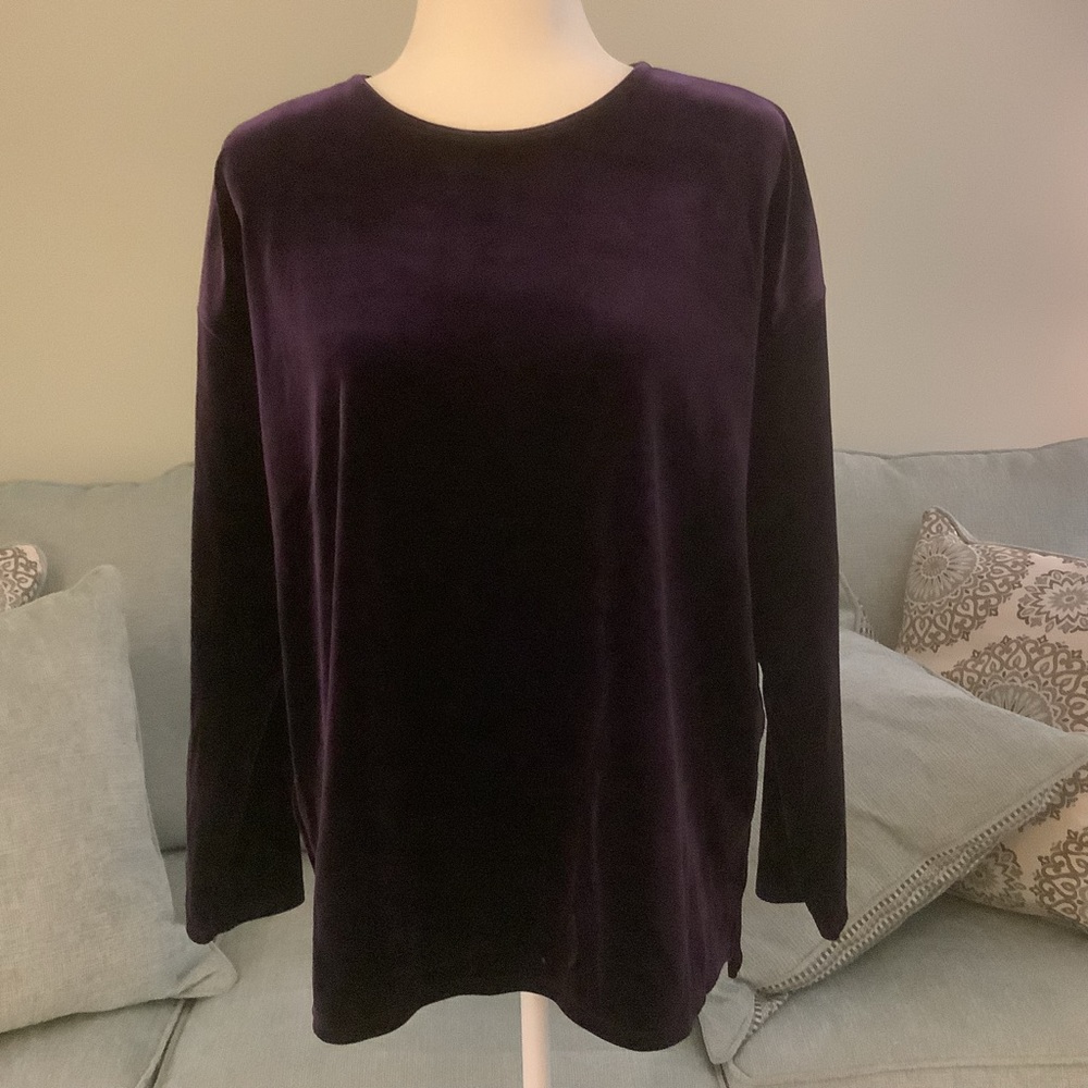 J.Jill Royal Purple Velvet top